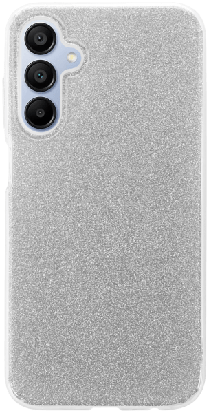 Samsung Galaxy A15 5G (SM-A156B) szilikon tok csillogó hátlap ezüst