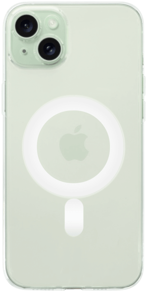Apple iPhone 15 Plus szilikon tok gyári MagSafe kameravédővel átlátszó