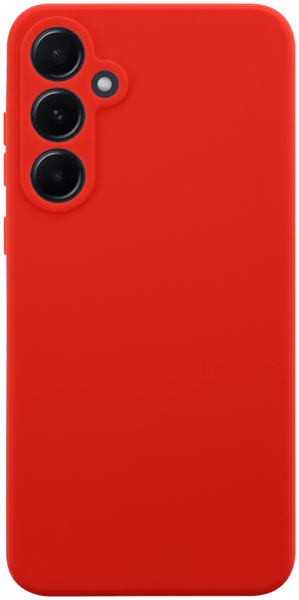 Samsung Galaxy A55 5G (SM-A556B) szilikon tok kameravédővel matt piros