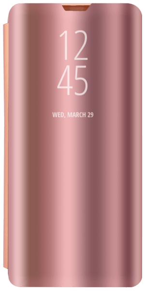 Samsung Galaxy A15 (SM-A155F) oldalra nyíló flipes bőrtok Smart Clear View rozéarany