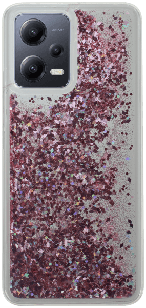 Xiaomi Poco X5 szilikon tok gyári Liquid Sparkle rózsaszín