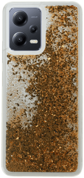 Xiaomi Redmi Note 12 5G szilikon tok gyári Liquid Sparkle arany
