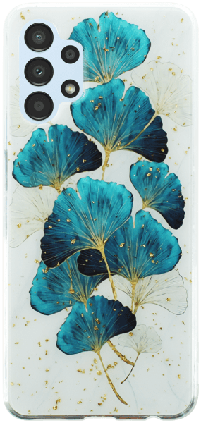 Samsung Galaxy A13 4G (SM-A135F) kemény hátlap Gold Glam Leaves