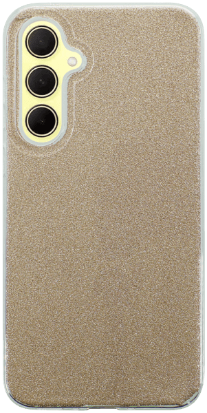 Samsung Galaxy A35 5G (SM-A356B) szilikon tok csillogó hátlap arany