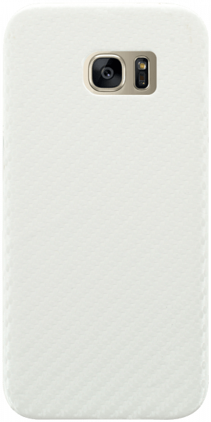 Samsung Galaxy S7 Edge (G935) kemény hátlap karbon mintás fehér