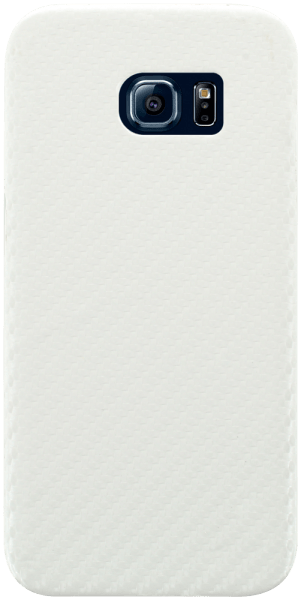 Samsung Galaxy S6 Edge (G925) kemény hátlap karbon mintás fehér