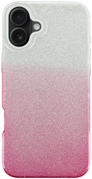Apple iPhone 16 Plus szilikon tok csillogó hátlap rózsaszín/ezüst