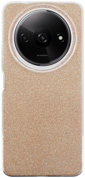 Xiaomi Redmi A3 szilikon tok csillogó hátlap arany