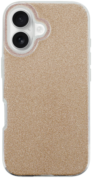 Apple iPhone 16 szilikon tok csillogó hátlap arany