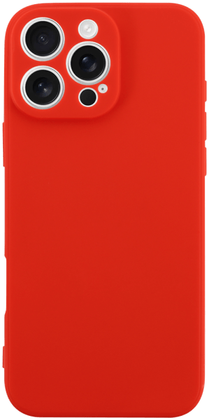 Apple iPhone 16 Pro Max szilikon tok kameravédővel matt piros