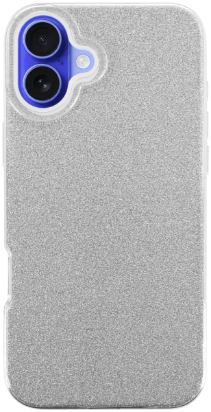 Apple iPhone 16 Plus szilikon tok csillogó hátlap ezüst