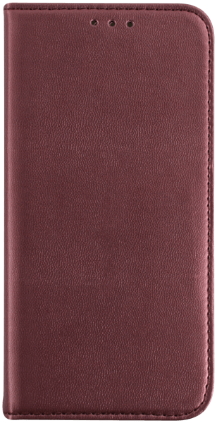 Apple iPhone 16 oldalra nyíló flipes bőrtok asztali tartó funkciós bordó