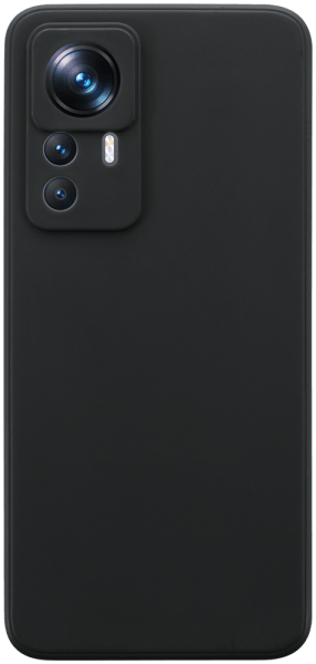 Xiaomi 12T Pro szilikon tok kameravédővel matt fekete
