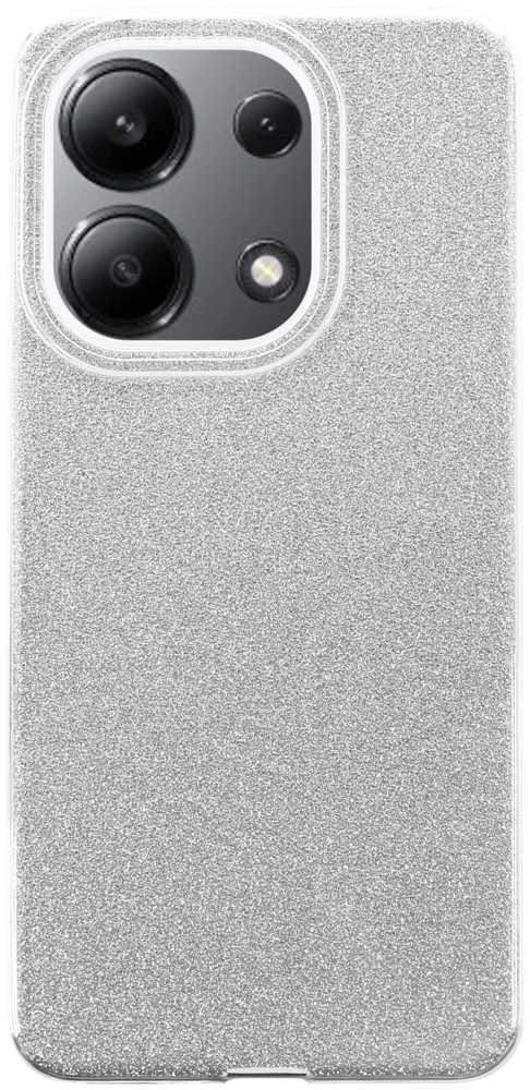 Xiaomi Redmi Note 13 4G szilikon tok csillogó hátlap ezüst