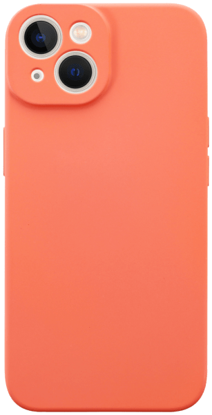 Apple iPhone 14 szilikon tok kameravédővel matt barackszínű