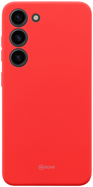 Samsung Galaxy S23 (SM-S911B) szilikon tok gyári ROAR kameravédővel piros