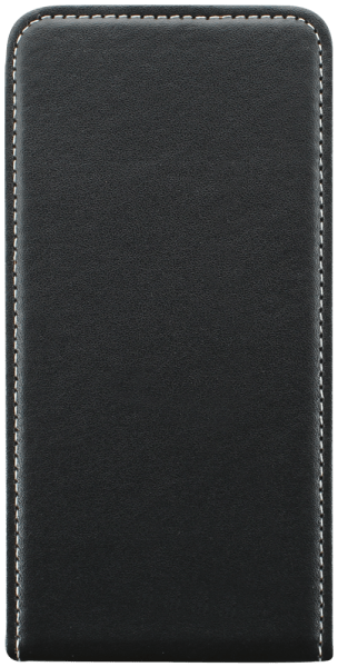 Apple iPhone 16 Pro lenyíló flipes bőrtok fekete