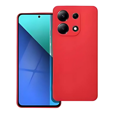 Xiaomi Redmi Note 13 4G szilikon tok kameravédővel matt piros