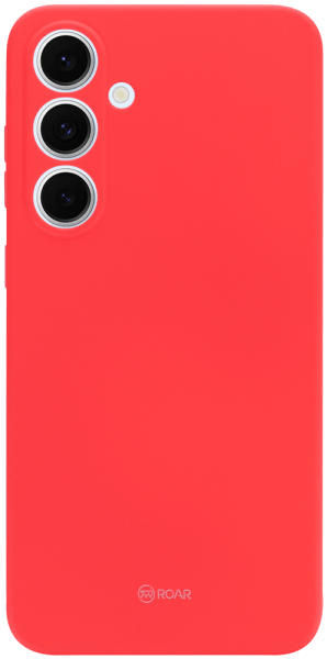 Samsung Galaxy S24 FE (SM-S721B/DS) szilikon tok gyári ROAR kameravédővel piros