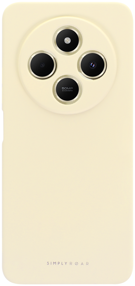 Xiaomi Redmi 14C szilikon tok gyári ROAR kameravédővel púder fehér