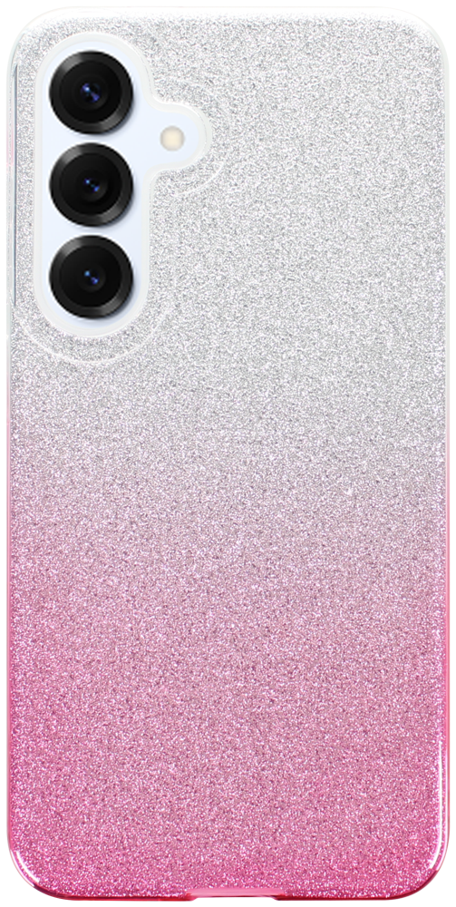 Samsung Galaxy S25 (SM-S931B) szilikon tok csillogó hátlap rózsaszín/ezüst
