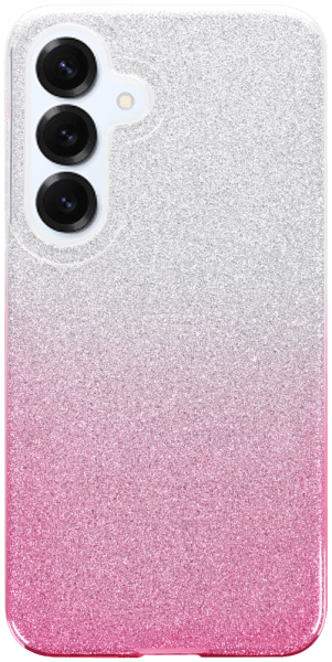Samsung Galaxy S25 (SM-S931B) szilikon tok csillogó hátlap rózsaszín/ezüst