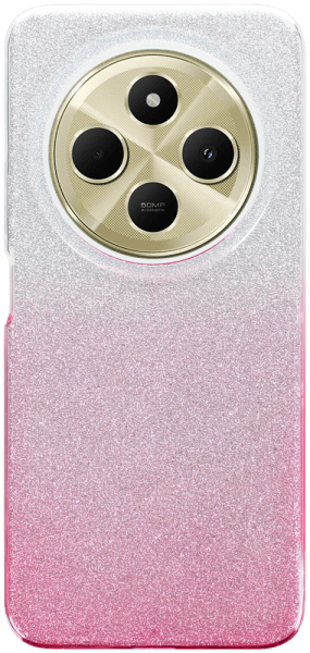 Xiaomi Redmi 14C szilikon tok csillogó hátlap rózsaszín/ezüst