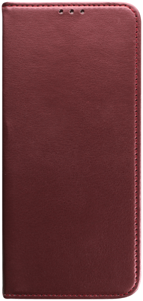 Motorola Moto G55 oldalra nyíló flipes bőrtok asztali tartó funkciós bordó