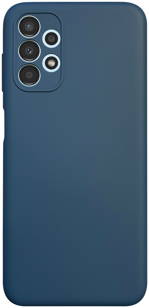 Samsung Galaxy A13 4G (SM-A135F) szilikon tok kameravédővel matt sötétkék