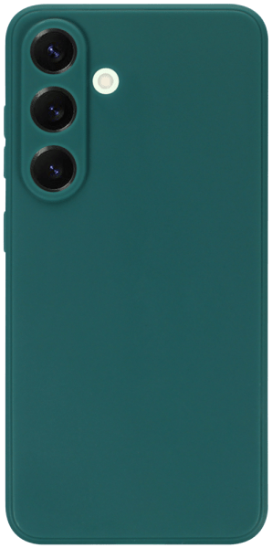 Samsung Galaxy S25 (SM-S931B) szilikon tok kameravédővel matt sötétzöld