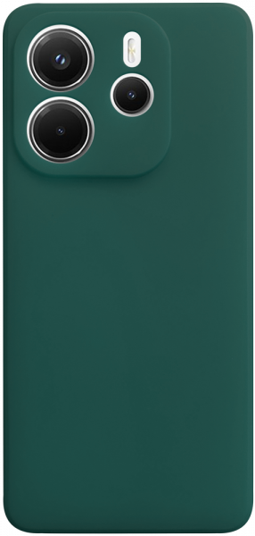 Xiaomi Redmi Note 14 4G szilikon tok kameravédővel matt sötétzöld