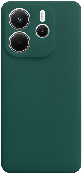 Xiaomi Redmi Note 14 4G szilikon tok kameravédővel matt sötétzöld