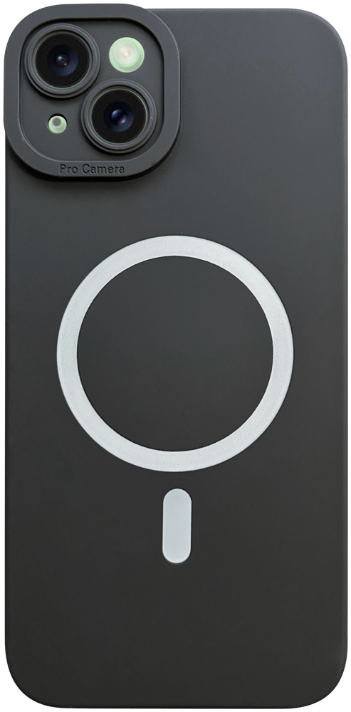 Apple iPhone 15 Plus szilikon tok gyári MagSafe kameravédővel fekete