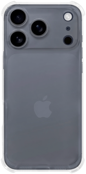 Apple iPhone 17 Pro szilikon tok közepesen ütésálló légpárnás sarok kameravédővel átlátszó