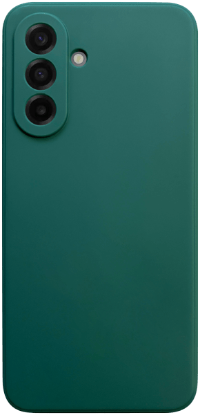 Samsung Galaxy A17 5G (SM-A176B) szilikon tok kameravédővel matt sötétzöld