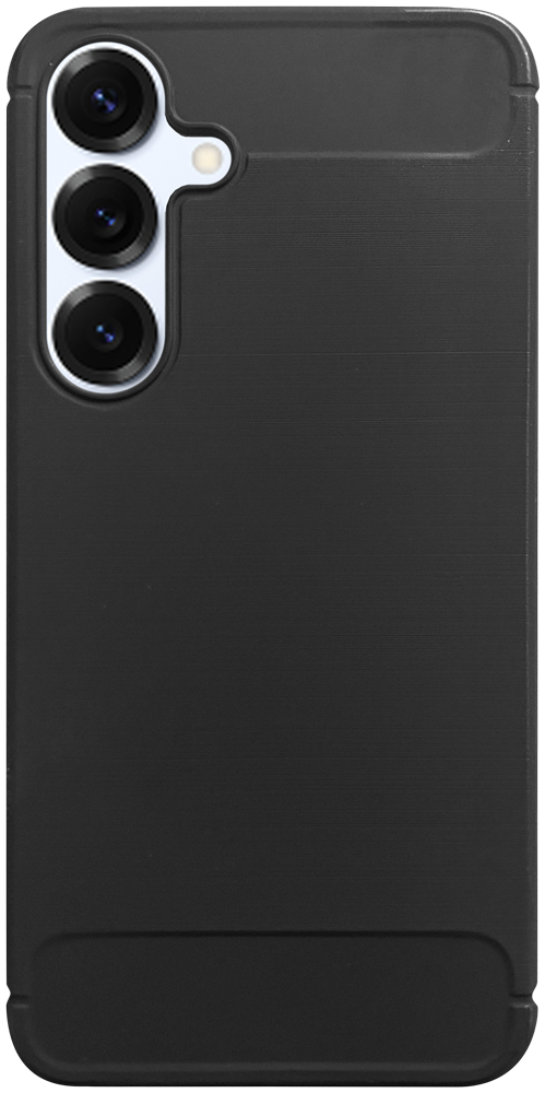 Samsung Galaxy S25 (SM-S931B) ütésálló szilikon tok szálcsiszolt-karbon minta légpárnás sarok fekete