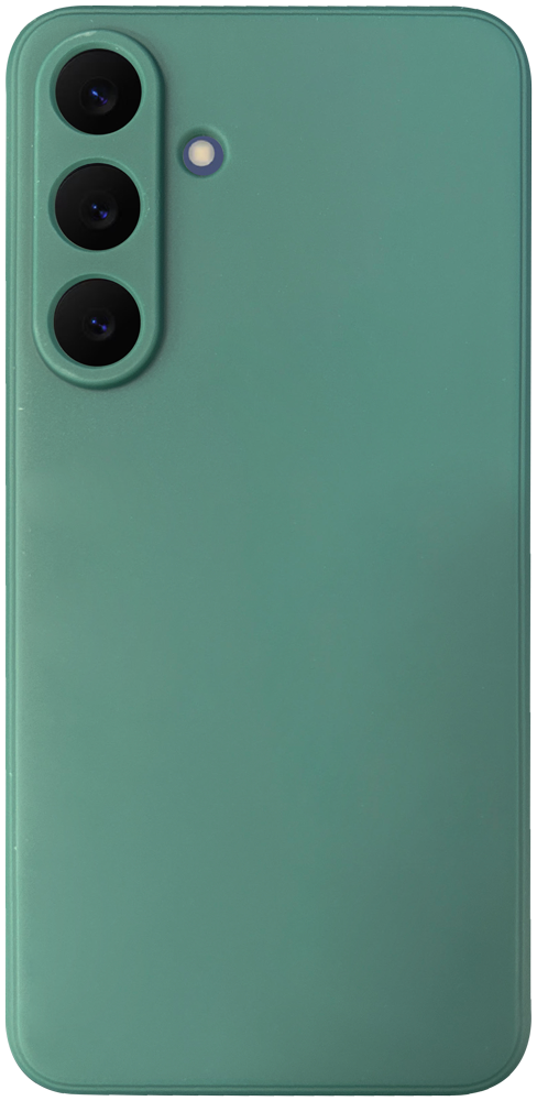 Samsung Galaxy S25 FE (SM-S731B) szilikon tok kameravédővel matt sötétzöld