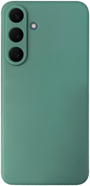 Samsung Galaxy S25 FE (SM-S731B) szilikon tok kameravédővel matt sötétzöld