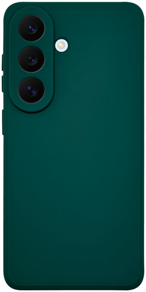 Samsung Galaxy S26 szilikon tok kameravédővel matt sötétzöld