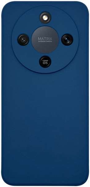 Huawei Honor Magic 8 Lite szilikon tok kameravédővel matt sötétkék