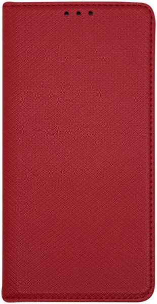 Apple iPhone 16e (SE 2025) oldalra nyíló flipes bőrtok rombusz mintás piros