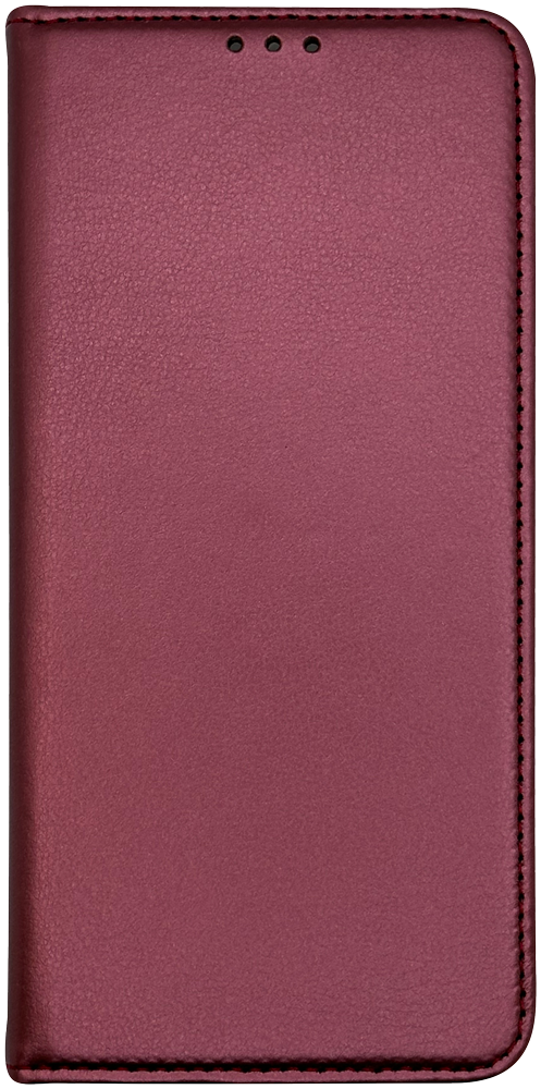Samsung Galaxy A17 5G (SM-A176B) oldalra nyíló flipes bőrtok asztali tartó funkciós bordó
